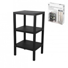 3 Tier Black Shelf Modern Storage Unit