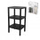 3 Tier Black Shelf Modern Storage Unit 1