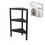 3 Tier Black Corner Storage Shelf with Compact Design 1