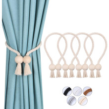 4PCS Magnetic Curtain Tie Backs, Curtain Tie Backs With Strong Magnet, Simple Modern Curtain Holdbacks For Thin Or Thick Home Office Window Drapery