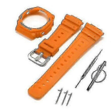(For GA 2100  GA 2110, Orange Black) Suitable For Silicone Watch Strap For Casioak Ga2100 Ga2110 Rubber Case Bezel Quality And Replaceme