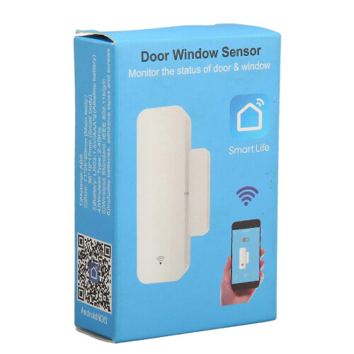 (As show, One size) Door Window Sensor Quick Response Data Storage Voice Operation Red LED Door Alarm 2