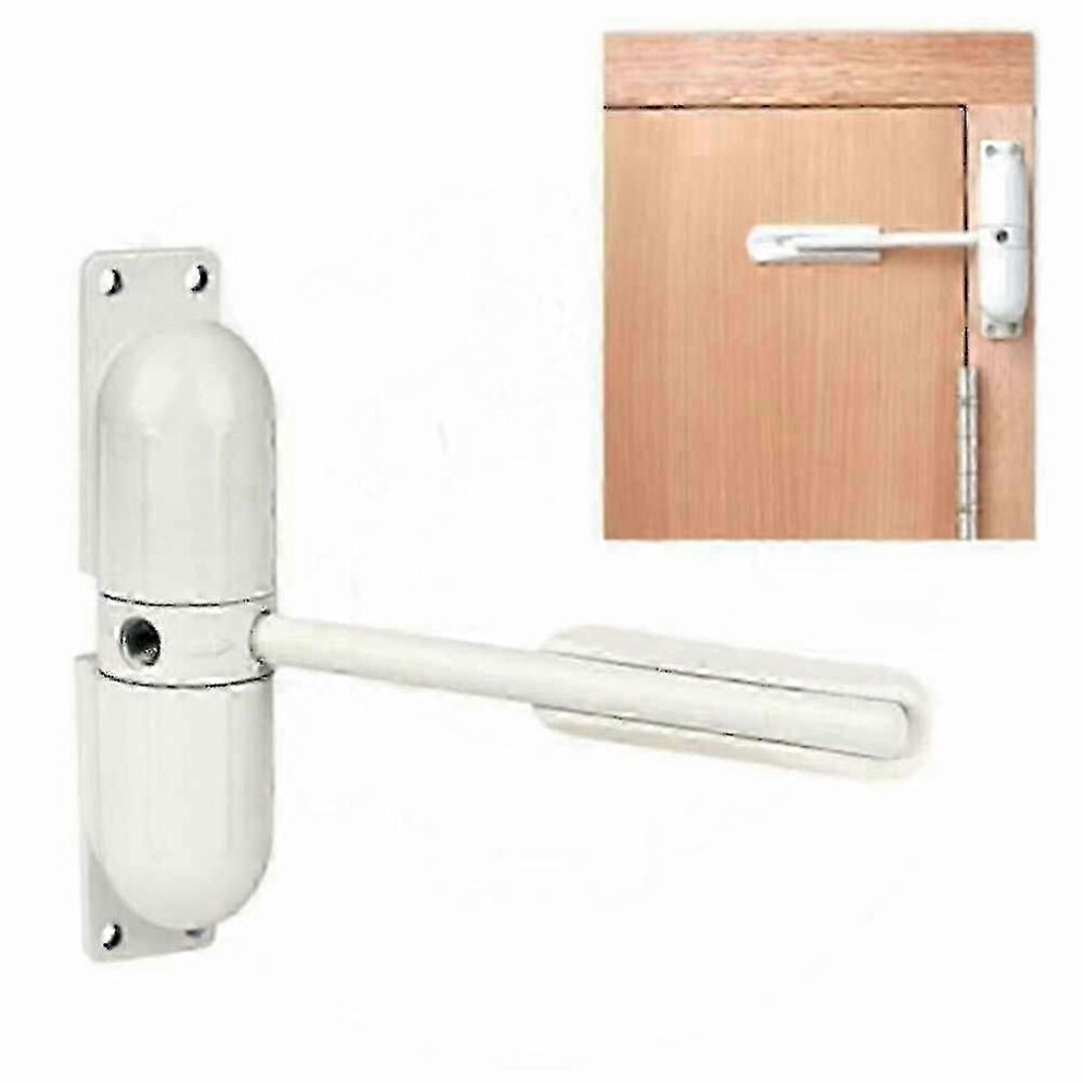 (As Show, One Size) 20-70Kg White Zinc Alloy Adjustable Surface Mounted Automatic Spring 4631898222067