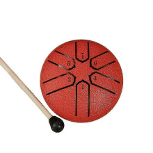 (As show, One size) 3 Inch 6-Tone Steel Tongue Drum Mini Hand Pan Drums with Drumsticks Percussion Musical Instruments Drum Accessories D