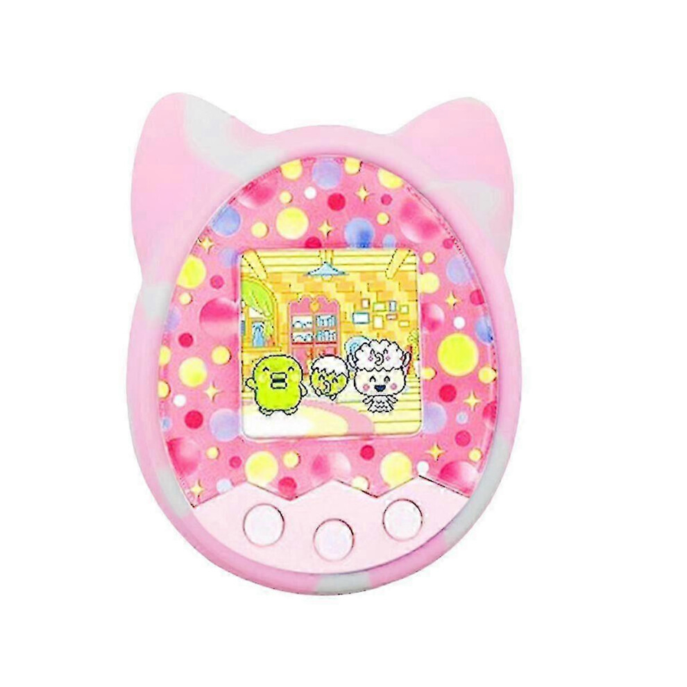 (As Show, One Size) Silicone Case With Lanyard For 4U+Mix Virtual Interactive Pet Game Machine Silicone Cover Shell(B) 4631898219210