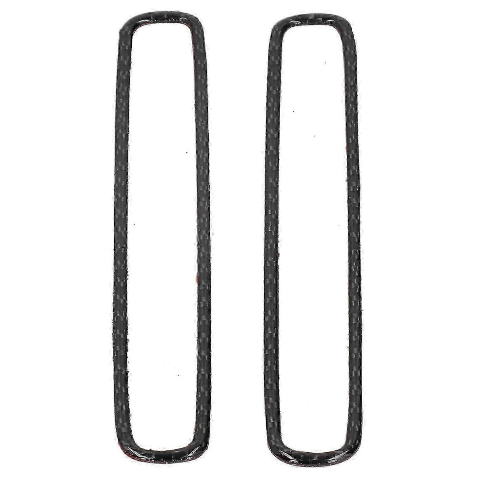 (As Show, One Size) 2Pcs Vent Cover Trim Sticker Car Door Air Outlet Carbon Fiber For Dodge Charger 2011-2014 4633396591133