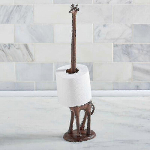 (Cat) Kitchen Roll Holder No Drilling Animal Shape Standing Paper Roll 1