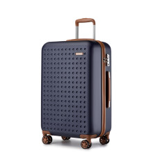 (navy and brown, 24) 20+24+28Inch Hard Shell ABS Suitcase Hand Luggage & Travel Bags