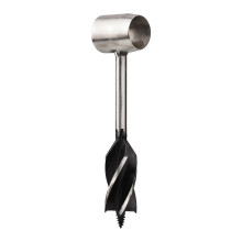 (As show, One size) Survival Tool 4-Edge Manual Auger Settler Wrench Bushcraft Scotch Eye Hand Auger Drill for Woodworking Camping Firewood Splitting