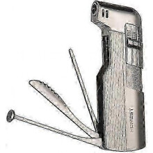 (Silver) Pipe Lighter Soft Flame Refillable Butane Lighters Czech Pipe Tools Father Day Husband Gift (Black Nickel)