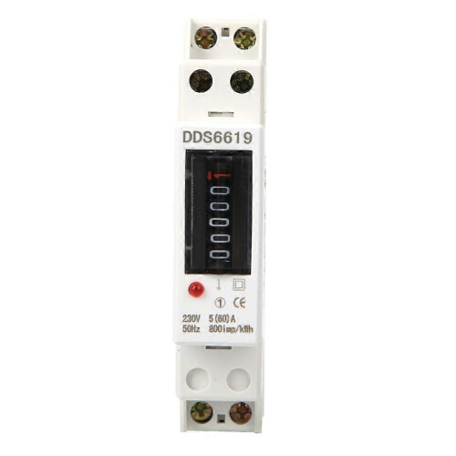 (As show, One size) Energy Meter Din Rail 1P Single Phase Counter ...