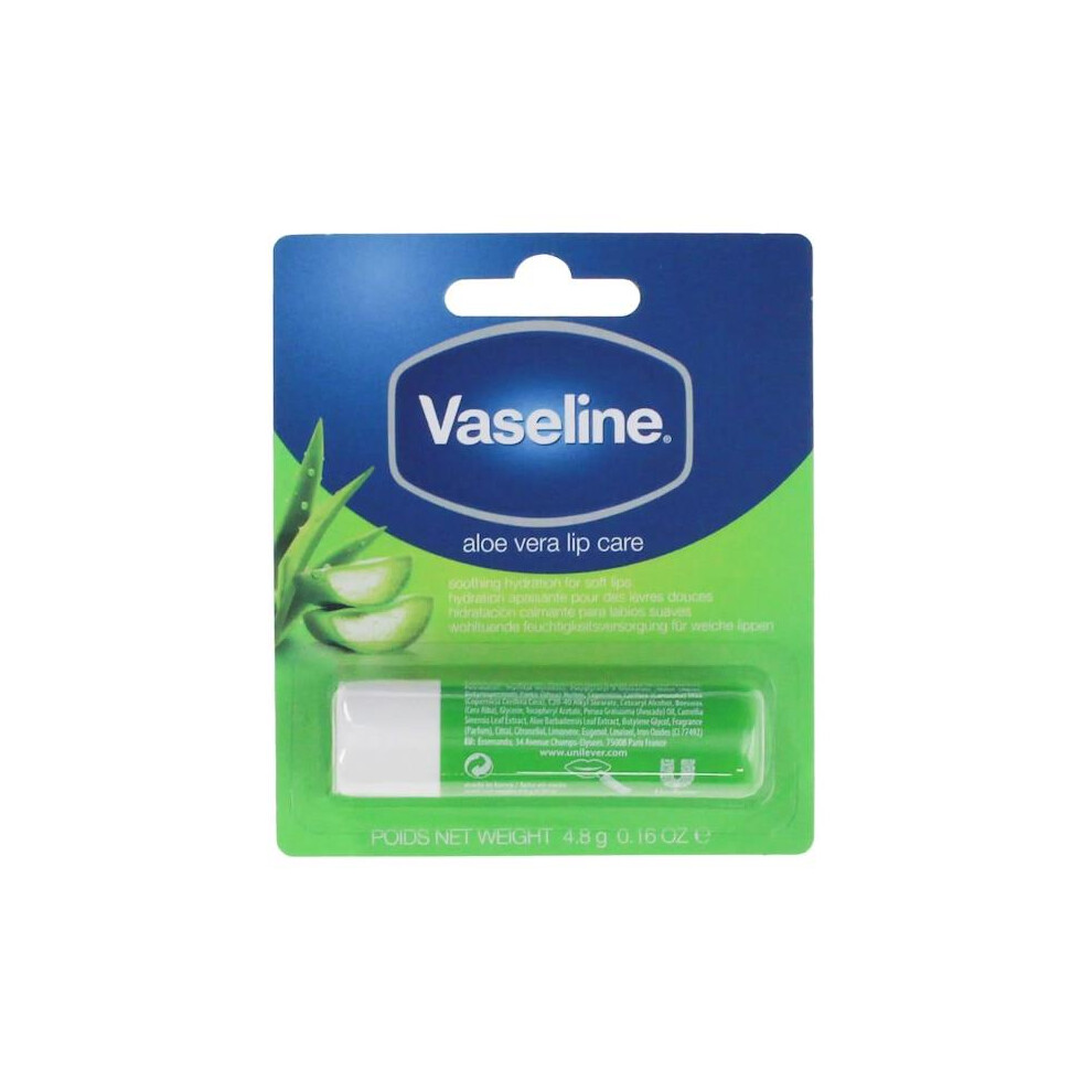 6 x Vaseline Lip Care Aloe Vera Stick 4.8g