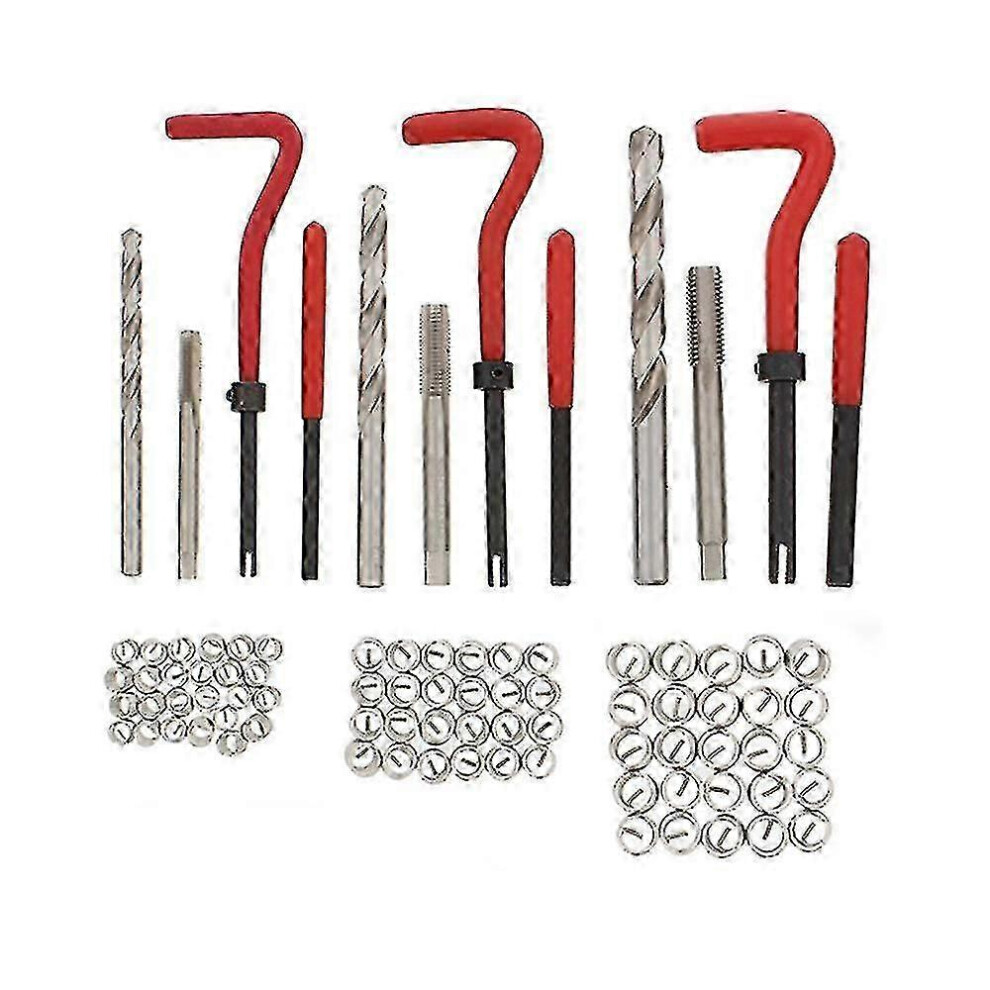 (As Show, One Size) 88Pcs Stripped Thread Rethread Helicoil Repair Kit Set Metric M6 M8 M10 5031614153092