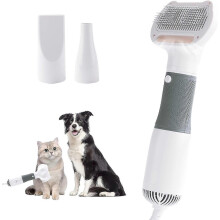 (As show, One size) Dog Dryer Pet Hair Dryer - 3-in-1 Grooming Tool, Quiet and Portable with Different Nozzles