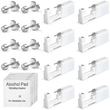 (As show, One size) 8 Pack Disposable Ear Piercing Gun - Painless and Safe Ear Piercing Kit for Girls, Boys, Women, Men