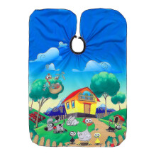 (As show, One size) Kids Apron Boys Salon Aprons Supplies Hair Styling - Polyester Apron for Hairdressing