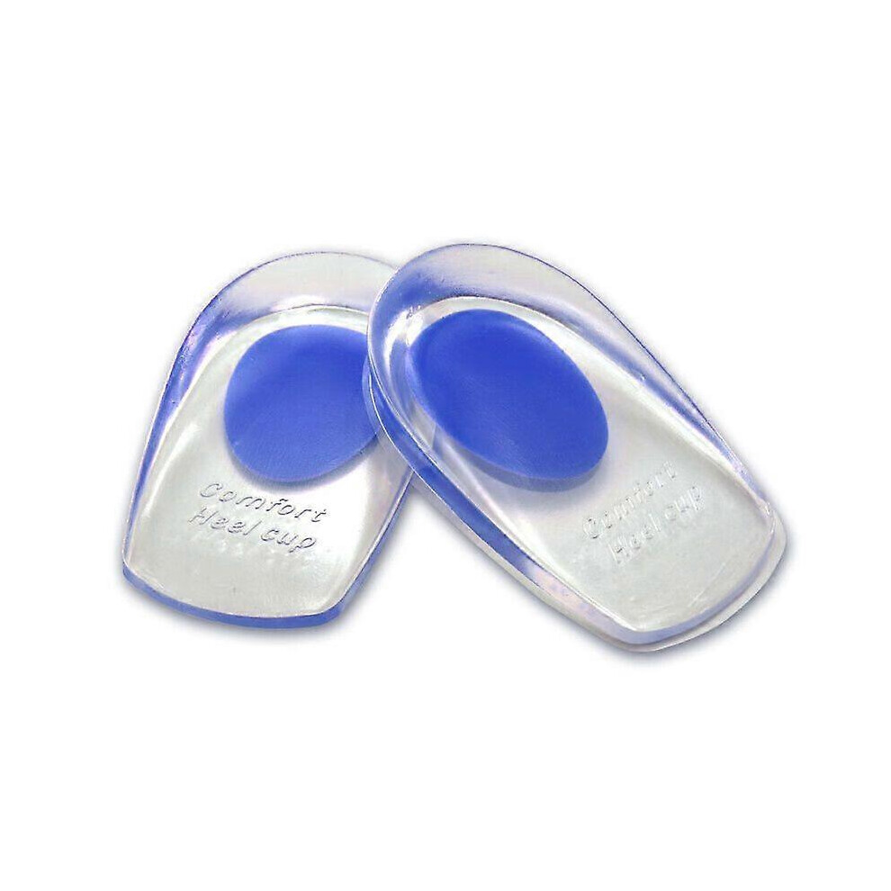 Kikidex Blue (As Show, One Size) 3 Pairs Gel Heel Cups For Bone Spurs & Heel Pain Relief, Silicone (Blue)