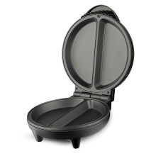(As show, One size) Black Electric Pizza & Frittata Maker, Non-Stick Omelette Pan with Dual Heating