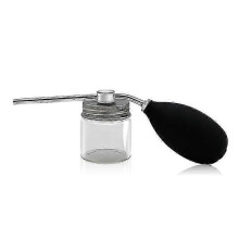 (As show, One size) Aluminum Cap Talc Powder Blower Puffer Barbers Talcum Dispenser Bottle