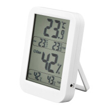 (As show, One size) Thermometer Hygrometer Accurate Large LCD Display Temp Humidity Meter for Reptiles Terrarium Greenhouse Warehouse