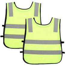 (As show, One size) 2pcs Reflective Warning Vest - High Visibility Working Vest for Kids