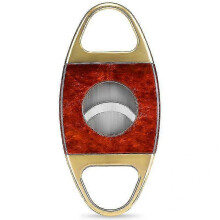 (As show, One size) Dark Red Stainless Steel Cigar Cutter - Precision Cutting for Cigar Enthusiasts - Stylish and Functional