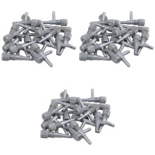 (As show, One size) Aquarium Fish Oxygen Air Line Tubing Flow Control Valve 60 Pcs Gray