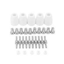 (As show, One size) 30pcs/set PT-31XT Plasam Torch Consumables Nozzle Electrode Shield Swirl Ring Kit