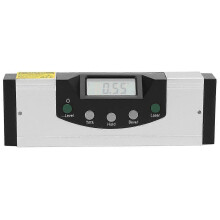 (As show, One size) Red Laser Magnetic Level Ruler Digital LCD Protractor Inclinometer Spirit Level (173mm)