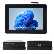 (As show, One size) 10.1 Inch Industrial Panel Computer IP65 Waterproof All in One Panel PC for Automation Equipment AC100 to 240V
