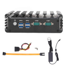 (As show, One size) Fanless Embedded Industrial Control Computer 8G 128G Dual Core Multifunctional Industrial PC 100240V US Plug