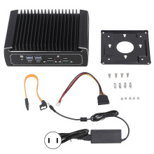 (As show, One size) Industrial Computer Mini High Performance 4G 128G Fanless Mini Industrial PC 100240V US Plug