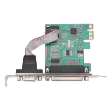 (As show, One size) Rs232 -232 Serial Port Com & Db25 Printer Parallel Port To Pci-e Pci Express Card Adapter Converter