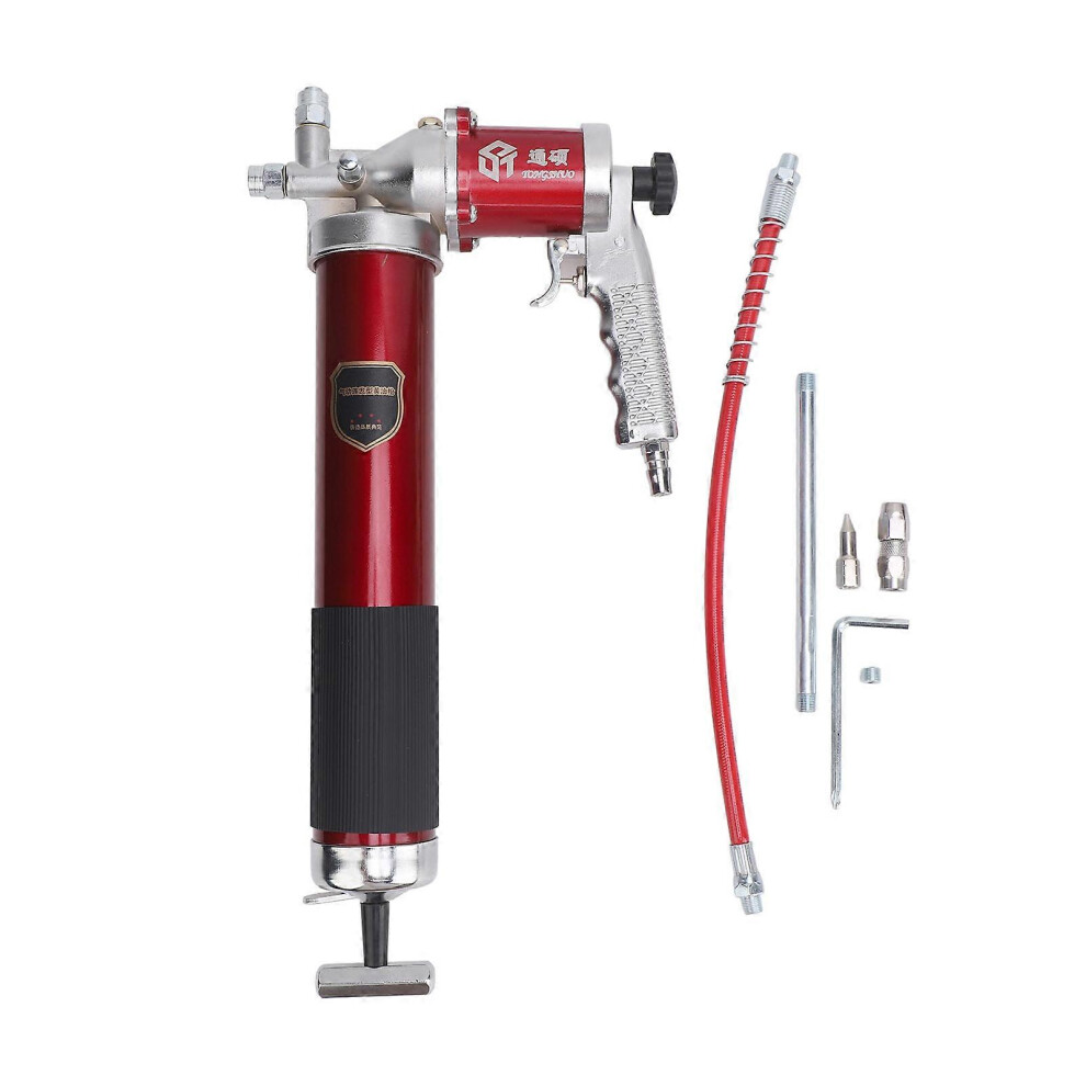 (As show, One size) 10000 to 12000PSI Grease Gun Pistol Grip Set Heavy Duty Automatic Lubrication Pneumatic Grease Gun Kit G1/4in-image-OPC-PHJKYWC-NEW