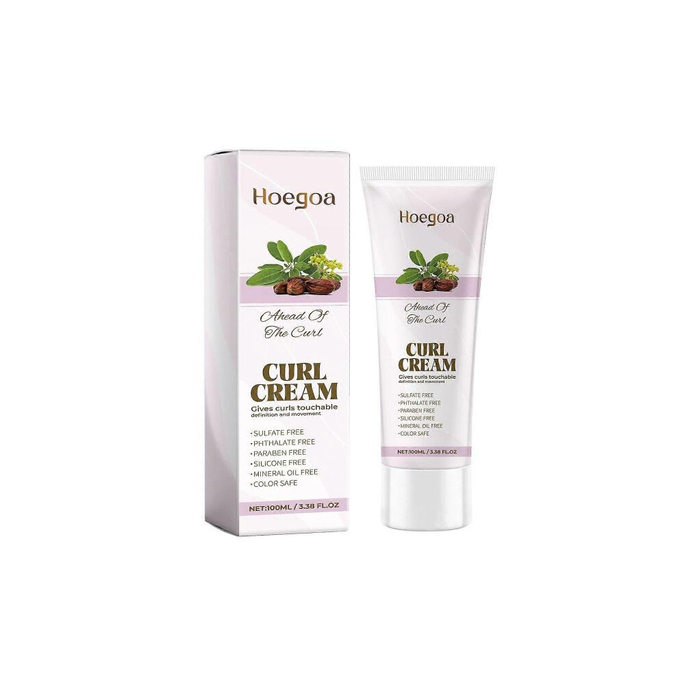 Hoegoa Jojoba Oil Curly Hair Double Eyelid Cream Perm Curly Hair Care Shaping Hair Moisturizing Luster Elastin