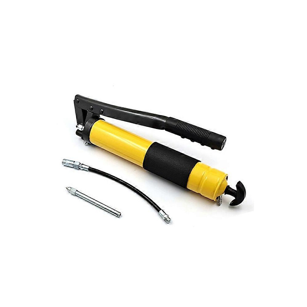 (As show, One size) Handheld Grease Gun 600G Double Pressure Rod Double Piston Lubricating Grease Gun for Engineering Machinery-image-OPC-PHJKZ6B-NEW