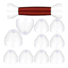 (As show, One size) 10pcs Pen Bushings, Plastic Insulating Pen Bushings, 0.23in/6mm Non-Stick Bushing for CA Finishing Pen Turning- White