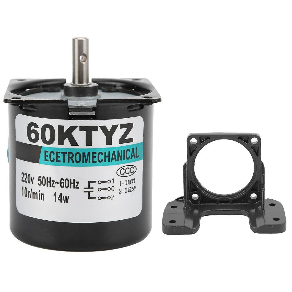 (As show, One size) AC Synchronous Motor 14W Permanent Magnet 2Way High Torsion Central Shaft Bracket XD60KTYZ(10rpm/min AC220V)-image-OPC-PHJKZHX-NEW