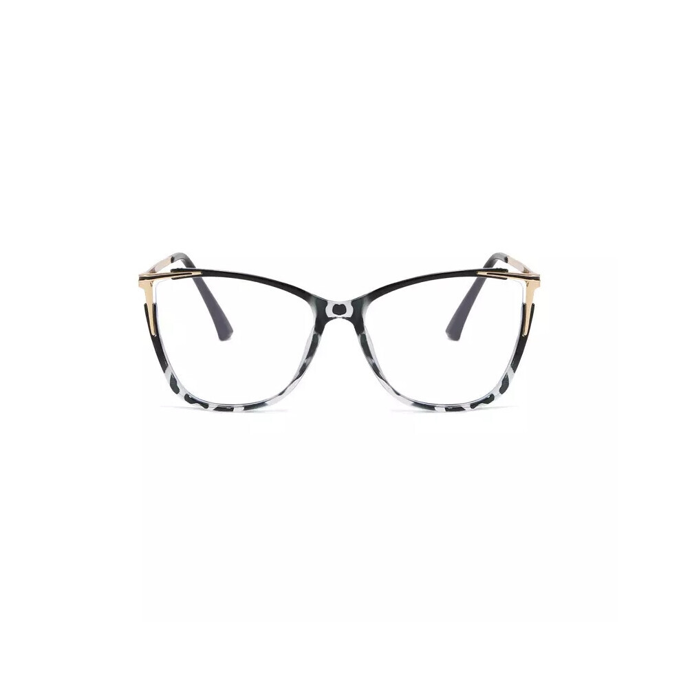Black/Blue/Light ( Leopard, =+1.75 Strength) Stylish Cat Eye Anti Reading Glasses Clear Lens New