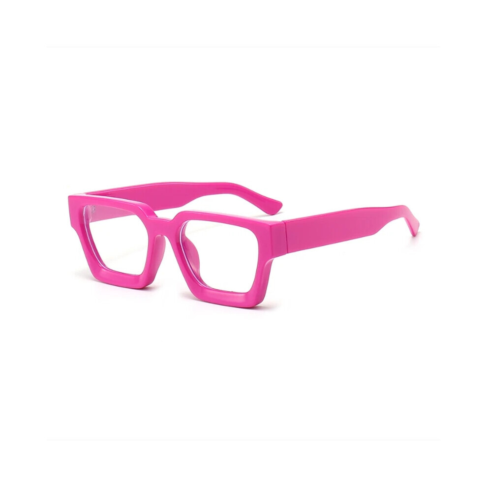 (Rose, +3.50 strength) Thick-rimmed anti-blue light reading glasses New