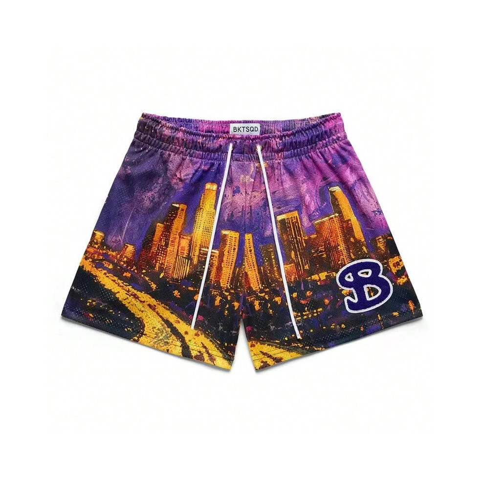 (S, cheng5340) BUCKETSQUAD 2025 Summer Basketball Men Shorts Mesh sweatpants Loose Fashion Men Skateboarding Running Shorts Sports Beach Pants