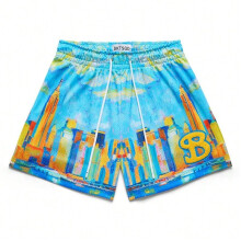(M, cheng5338) BUCKETSQUAD 2025 Summer Basketball Men Shorts Mesh sweatpants Loose Fashion Men Skateboarding Running Shorts Sports Beach Pants