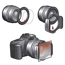 (As show, One size) Camera Filter 9 in 1 ND 2 4 8 + Gradual ND4 Blue Orange Filter 49 52 55 58 62 67 72 77 82mm Kit