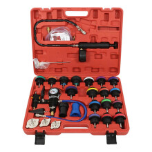 (As show, One size) 28Pcs Radiator Pressure Tester Vacuum Type System Kit
