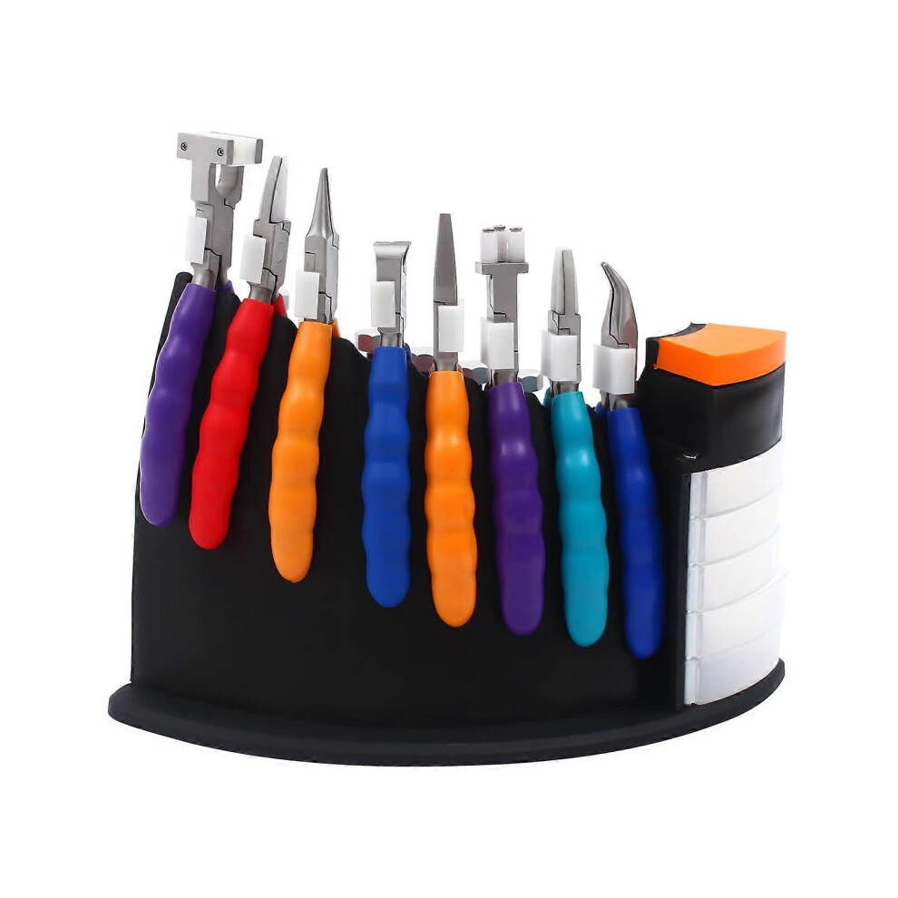 (As Show, One Size) Professional Optical Plier Eyeglass Repair Tool Kit With 8 Pliers And 6 Screwdrivers 4632480806238