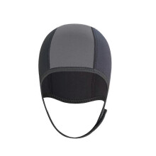 (As show, One size) Neoprene Diving Hood, 2.5mm Swim Cap with Chin Straps, Surf Beanie Diving Cap for Men Women Water Sports Swimming MY062 Gray