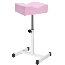 (As show, One size) Pedicure Manicure Footrest, Foot Massage Manicure Nail Beauty Stool Stand, Adjustable Height Footstool for Home Beauty Salon Spa Tattoo (Pink)