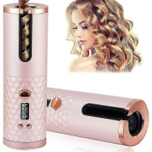 (As show, One size) Zihaisheng Cordless Automatic Hair Curler Portable Wireless Curling Iron Wand With Lcd Display