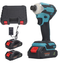 (As show, One size) Cordless Impact Driver 21V Brushless Motor Electric Screwdriver Impact Wrench Rechargeable AC 100240V US Plug
