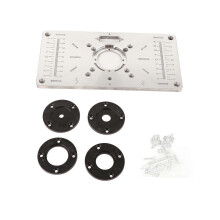 (As show, One size) Trimming Machine Flip Plate Aluminium Alloy Milling Guide Table Chamfering Board for Woodworking